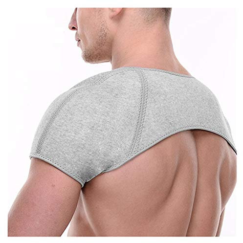 YLFC Doppel Schulter Unterstützung Klammer Kompression Schulter Gürtel Für Dislokation Arthritis Schmerzen Schulter Wrap Beschützer Schulter Pflege (Color : Light Grey, Size : Large)