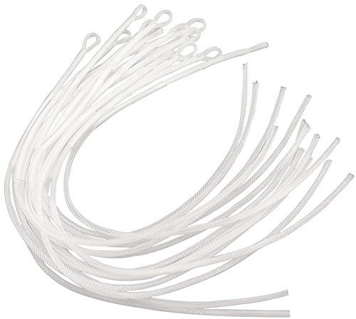 Amur Leopard 15 Stücke Fliegenfischen Schnur Loops Stecker Geflochtene Fliegenschnur Loop Verbinder Schnurverbinder Loop Connectors 17cm, Weiß, 50LB (Traktion)