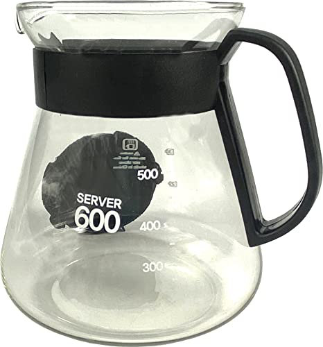 Sanfor | Jarra para Café, Té y Agua | Jarra de Vidrio | Resistente al calor | Para microondas | Transparente | 600ml