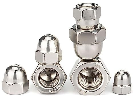 M3 Acorn Nuts, 304 Stainless Steel Dome Hex Cap Nuts, Thread Protector Covers for Screws Bolts, Pack of 20