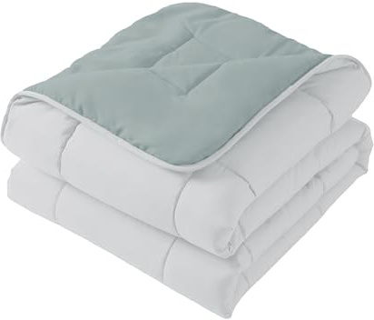 DALINA Textil - Edredón de Fibra 170 gr/m2 - Edredón Relleno Nórdica Reversible de Dos Colores Cama 135, 220 x 220 cm - Suave, Transpirable, Ligera, 100% Poliérster, Gris Claro y Oscuro