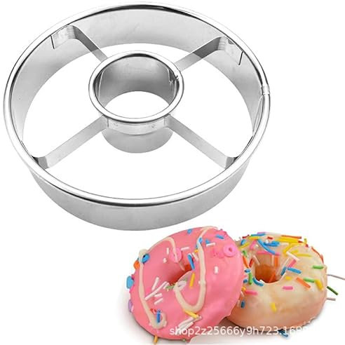 ABOOFAN Donut-Ausstecher – Donut-Ausstecher Aus Edelstahl – Kleiner Keksausstecher – Keks-Lochschneider – Backteig-Formwerkzeuge