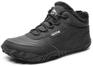 NORTIV 8 Botines Nieve Botas de Invierno Hombre Antideslizantes Zapatos Cálidos para Senderismo Trekking,Size 40,Negro,SNSB241M-E
