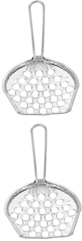 OKUMEYR 2pcs Bean Jelly Scraper Stainless Steel Noodle and Food Scraper for Easy Spaetzle Making Kitchen Gadget for Home and Restaurant Use