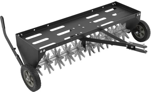 VELPAX Aireador para cortacésped de 101 cm – Acoplamiento universal, enganche extra ancho, aireador de césped duradero para tractor con 10 dientes
