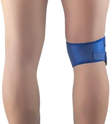 MEIION Helvezen HelveFlex Ginocchiera Regolabile con Inserto in Silicone - Supporto per Ginocchio in Neoprene per Corsa, Tennis e Basket - Allevia il Disagio al Ginocchio - 1 Pz