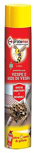 PROTEMAX PESTNET SNIDO – 1 pz Insetticida a Lungo Raggio per Vespe e Calabroni 4 m – Spray per Insetti e Nidi di Vespe 750 ml – Azione Abbattente e Residua – Pronto