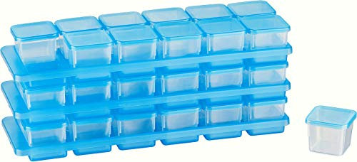 MiraHome Gefrierdosen Set 36x0,03L inkl. 3 Halterungen Durchsichtig Blau – Perfekt in der Küche zur Aufbewahrung & Organisation für Lebensmittel – Vorratsdosen mit Deckel Luftdicht – Austrian Quality