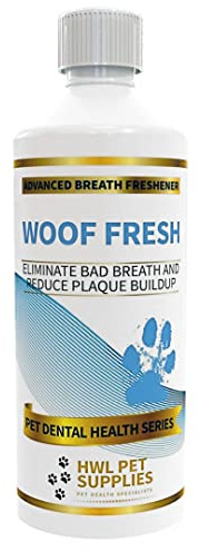 Dog Breath Freshener in Water Made in UK - Dog Teeth Cleaning Products, Plaque Remover for Teeth Dogs, Oral Care for Pets Bad Breath Control, Dental Water for Dogs, Daily Mouth Wash No Brushing Needed
