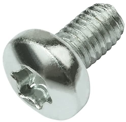 AERZETIX - C58645 - Uppsättning av 25 självformade skruvar M4x8mm halvrunda huvud med TX20 fotavtryck - trilobulär formningssystem metrisk gänga - DIN 7500 - kolstål - galvaniserad finish