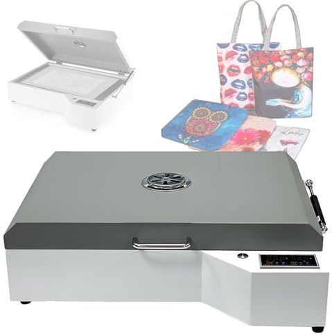 Horno DTF de 49,4 x 35,5 cm con control de temperatura y temporizador, máquina de curado automático para película de transferencia DTF A3+/A3/A4, horno de secado de 1000 W