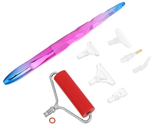 ibasenice Stylo de Placement de Gemmes Précis avec Tête de Rechange en Plastique et Alliage, Outil Réutilisable pour Peinture Diamant et Loisirs Créatifs Nail Art