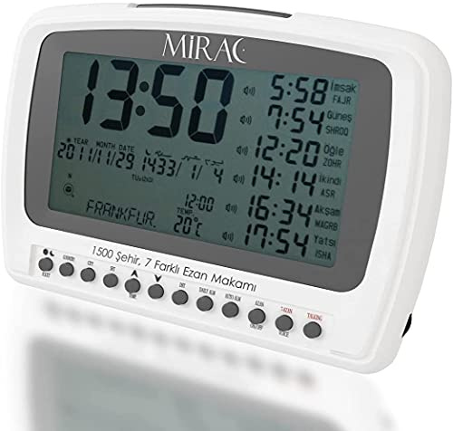 MIRAC Ramazan Action Masa Ezan Saati Horloge de Table Azan