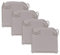 Traumnacht Komfort 4er Set Stuhlkissen/Sitzkissen Outdoor taupe, Bezug abnehmbar, mit Eckbändern, 44 x 47 x 6 cm, produziert nach deutschem Qualitätsstandard