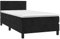 vidaXL Boxspringbett mit Matratze LED Polsterbett Bett Einzelbett Bettrahmen Bettgestell Lattenrost Schlafzimmerbett Hotelbett Schwarz 90x200cm Samt