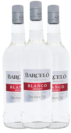 Ron Barceló Blanco Añejado Botella Misil 1 L (Caja de 3 Botella Misil de 1 L)