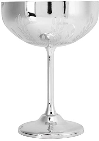 Eujgoov Copa de Champán de Metal 304, Copa de Metal Copa de Champán de Metal Copa de Vino Tinto de Acero Inoxidable Copa para Mantener el Vino Fresco Copa Grabada para Fiesta de Bar Copa