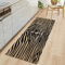 Generic Teppich Läufer Flur rutschfest Teppich Läufer 60x180cm, Tier-Zebra-Druck Teppich Waschbar Braun Teppichläufer Flur Läufer Teppich für Flur, Küche, Schlafzimmer