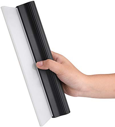 Raclette D'essuie-Glace en Silicone pour Voiture, Barre en T, Grattoir, Nettoyeur de Vitres, Universel, Noir, 26.5x7.5x3.8cm