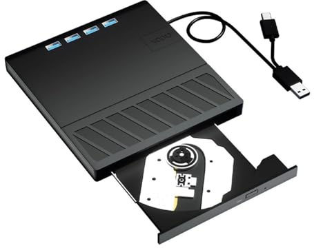 7-i-1 USB 3.0 Typ C Extern Optisk Enhet Med SD/TF-port CD/DVD/BD -/+RW-spelare Brännare Brännare Läsare Optisk Enhet Brännare