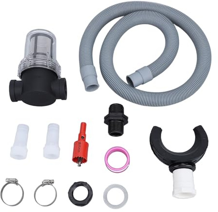 WIHFHGZ Kit Raccoglitore Acqua Piovana in Plastica, Diverter per Barra Pioggia Rotondo, con Filtro - Risparmio Idrico Ecologico, Facile Installazione per Giardino E Piante (75 mm/3,0 Pollici)