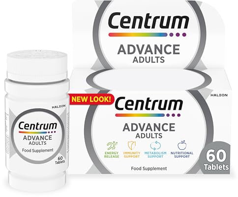 Centrum Advance Multivitamin & Mineral Supplements, 24 essential nutrients including vitamin D, C, Calcium, Daily Multivitamin Tablets, 60 ct