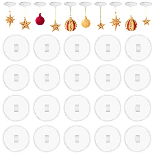 30 Piezas Gancho de Techo Adhesivo Gancho de Techo Autoadhesivo Transparente para Decoraciones de Luces Colgantes Ventosa para Gancho de Techo Adecuado para Paredes Lisas