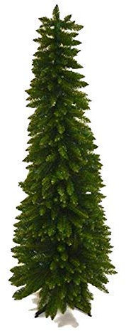 cosedacasa Albero di Natale Abete Pieno Finto cm210 Slim Stretto salvaspazio Artificiale
