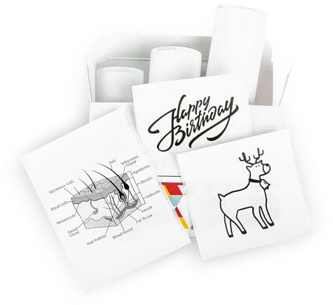 Memoking T02/Q02E/M02L/M02X Weißes Selbstklebendes Thermopapier - 2 Jahre Klebrig 50mm x 3,5m Aufkleberpapier für Journal, Fotos, Texte, Studiennotizen, Tagebücher und mehr,Öl-und Wasserfest, 3 Rollen