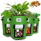 DualVertex Potato Grow Bags For Vegetables 10 Gallons (Pack Of 4) | Plant Grow Bags With Handles & See Through Flap | Potato Bags For Growing Fruits & Vegetables