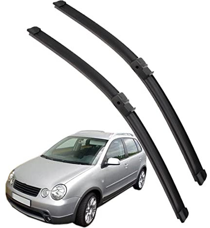 QHYTL Scheibenwischer Für Auto Scheiben Wiper Blades Für Polo MK4 2002-2005 Wischerblatt Vorne Wischblätter Gummi Windshield Wipers 525mm+475mm fit Seitenstiftarm