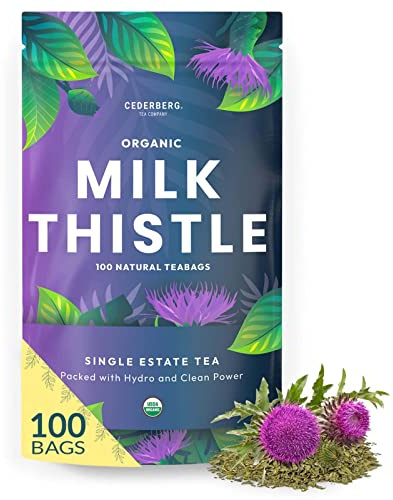 Organic Milk Thistle Tea-100 Tea Bags | Organic Herbal Tea From Single Origin | Eco-Friendly Tea Bags | Non-GMO Caffeine Free Tea With Zero Sugar | Cederberg Tea Company