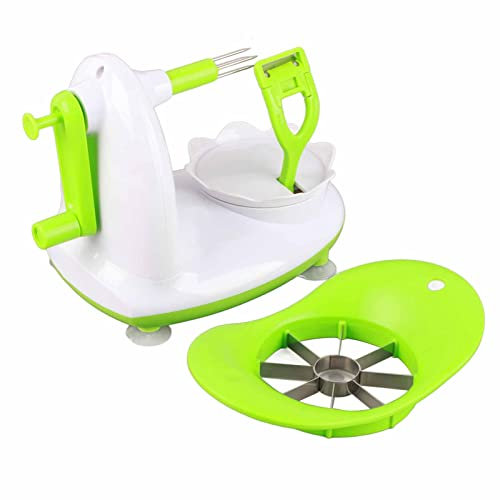 Pelamele, Affettatrice Pelamele Resistente e Resistente, Pelamele a Manovella, Lame in Acciaio Inossidabile Ultra Affilate, Kit Macchina per Sbucciare Mele Utensile da Cucina(Tipo regolare)