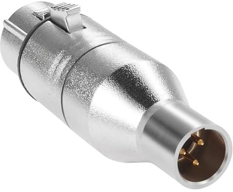 QIANRENON XLR to Mini XLR Balanced Headphone Adapter 3Pin XLR Female to 3Pin Mini XLR Male Audio Connector XLR Jack to Mini XLR Plug Converter, for Microphone Speaker Camera Camcorder