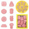 TONAUP Happy Birthday Cookie Cutter, 8PCS Plastic Cookie Stamps for Baking, Cookie Pressing Cutters Embossing Mold Set for DIY Birthday Party