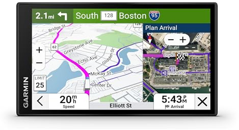 Garmin dēzl™ OTR620, High-Res 6” GPS Truck Navigator, Custom Routing, Satellite Imagery, Wind Speed, Community-Shared Loading Docks, Truck Entrances, Parking Availability