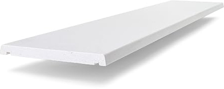 Cubremuros de Hormigón Polímero marca Sintextone, Modelo Plano, Blanco Ral 9003, Albardilla Plana. (Blanco, 100x20 cm)