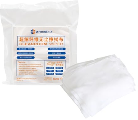 Microfiber Cleaning Cloths,Non-dust Dry Wet Dual Use Cleaning Cloth for Mobile Phone Laptop LCD Screen Glass Microscope Lens Camera Eyeglasses Wiping Cleaning Cloths (50PCS 4x4 inch (Pack of 1))