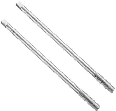 QUARKZMAN 2 stycken HSS gängborrar, M8 x 1,25, 150 mm extra lång metrisk gängskärare, högergänga
