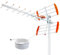 Outdoor Tv Aerial, Digital Tv Aerial Outdoor for Freeview, Long-Range External Tv Antenna for Smart Hdtv 4k/1080p, Enhanced UHF/VHF Reception, Loft/Roof Installation, Not Included Installation Rods