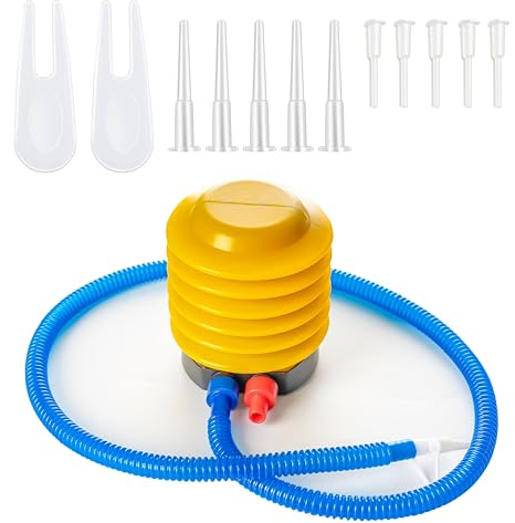 Exercise Yoga Ball Pump with Plug Replacement Air Stopper Plug Pin Adapter Kit Manual Foot Pump for Fitness Ball Pilates Swiss Balance Stability Balls Gym Outdoor Home