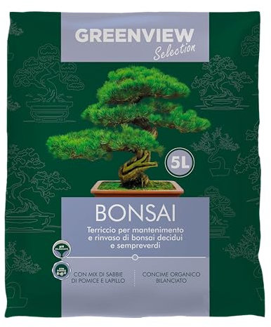 GREENVIEW Sélection Terreau professionnel pour Bonsaï, 5L, avec mélange de sables et d'engrais organique