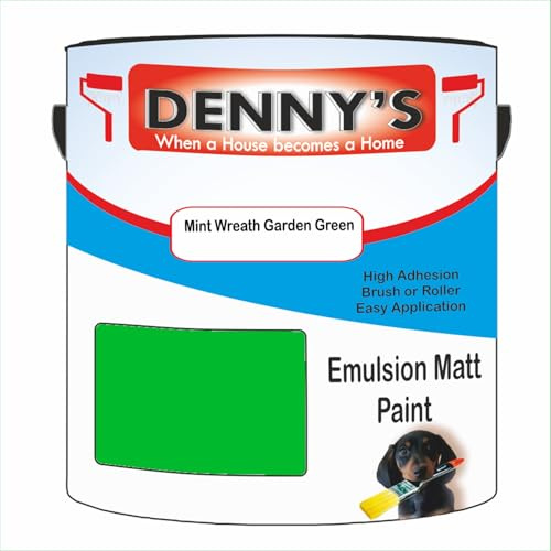 Premium Interior Wall & Ceiling Emulsion Paint – Mint Wreath Garden Green – Rich Matt Finish, Durable & Washable, Low Odour, Ideal for Living Rooms, Bedrooms & Hallways (2.5 litre Tin)