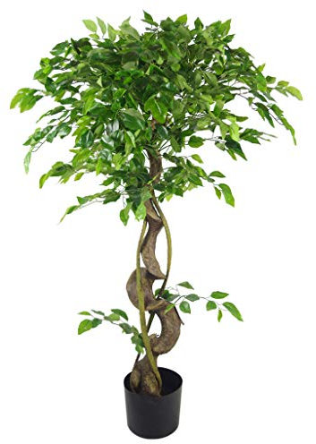 Leaf LEAF-7368 120cm Trunk Artificial Japanese Fruticosa Style Tree, Twisted Ficus, 120cm (4ft)