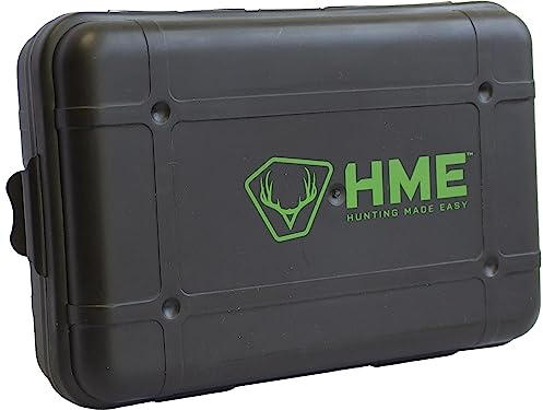 HME Archery Bow Hunting Storage Organizer Box Plastic Portable Lightweight Broadhead Case with Foam Padding
