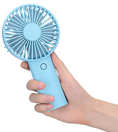 Mini Portable Handheld Fan with 4400 mAh Rechargeable Battery, 3 Speeds Personal Handle Fans Indoor and Outdoor USB Electric Fan for Office Home Sport Camping and Travel, Ultra Quiet (Sky Blue)