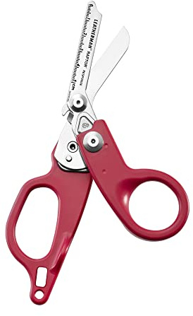 LEATHERMAN Raptor Response - Forbici Multifunzione con 4 Pratici Strumenti, Compatte e Pieghevoli, per Uso Professionale, Emergenza, Fai da Te e Attività Quotidiane, Made in USA, Rosso
