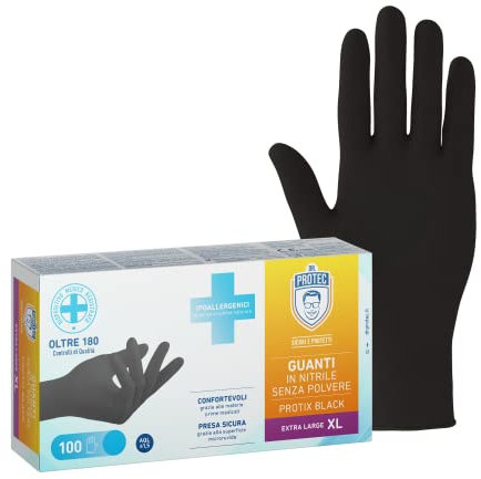 Dr. Protec, Protix Black, Nitrilhandschuhe, puderfrei, Größe XL, 100 Stück
