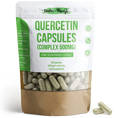 Quercetin Complex 1000mg Per Serving | Quercetin Supplement | Antioxidant Supplement for Immune Support | 98% Purity Extract | 60 Capsules | High Potency Quercetin Complex