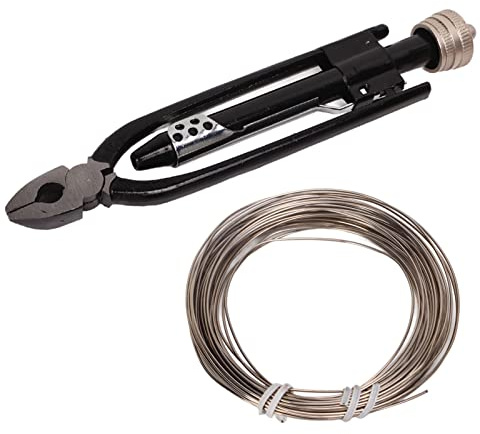 Pince à torsader le fil de sécurité 3 en 1 de 21 cm avec fil en acier inoxydable de 7,6 m (25 pi) – Outil pour fil de sécurité en acier à haute teneur en carbone de qualité aéronautique